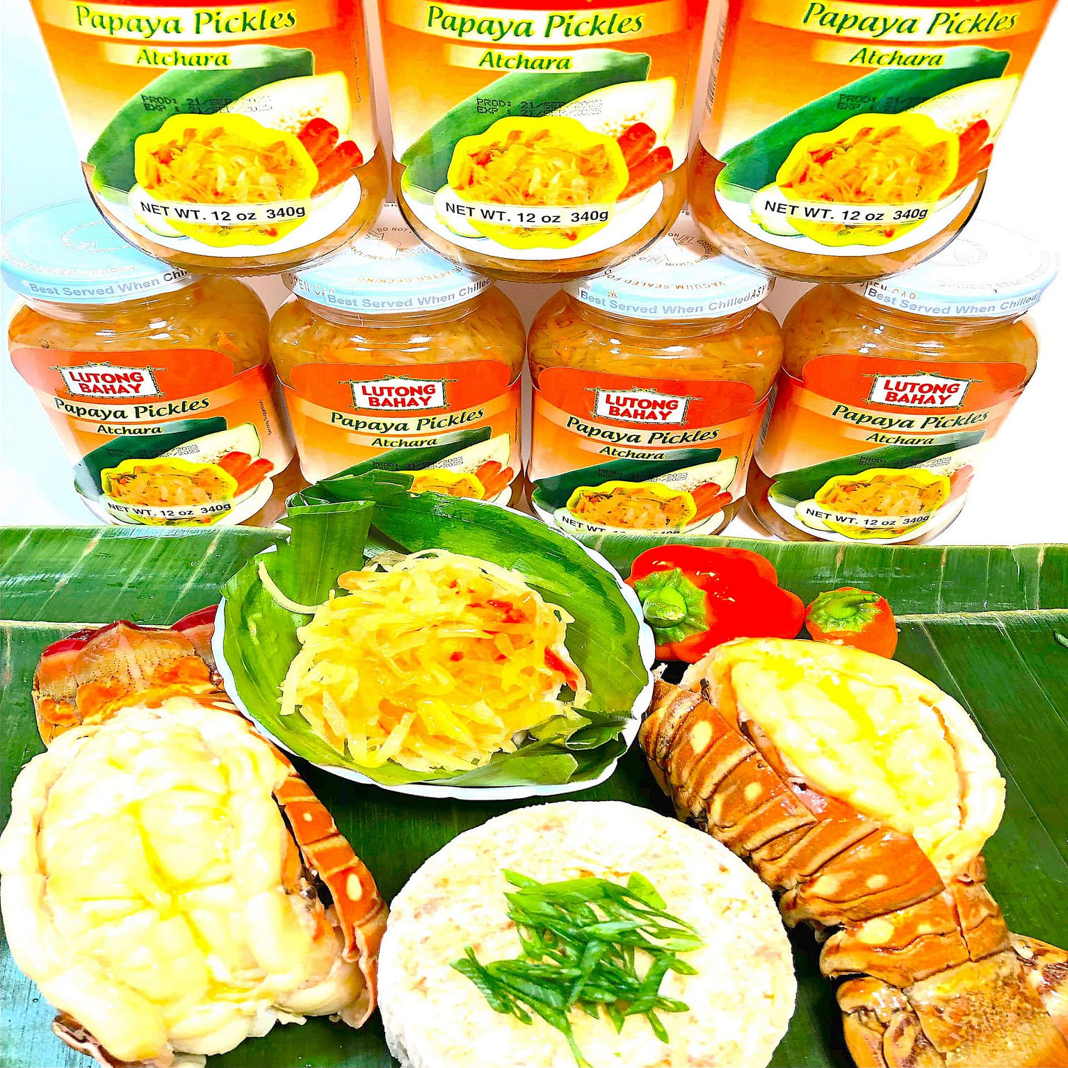 FILIPINO PICKLED GREEN PAPAYA "PAPAYA ATCHARA" 340 g