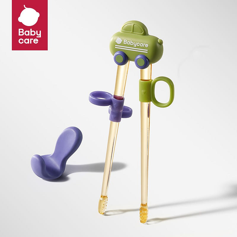 Babycare Children's Chopsticks Green 1 Set 1 케이스
