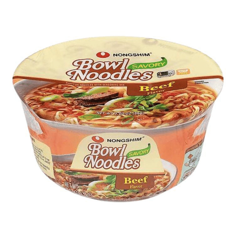 Nongshim 고소한 쇠고기 인스턴트 라면 국수 그릇 진한 쇠고기 맛 1 개