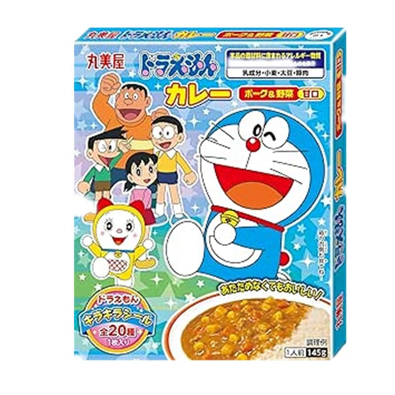 Doraemon ready-to-eat Ganko Curry Children's Vegetable Bibimbap Sauce 145g 1 箱