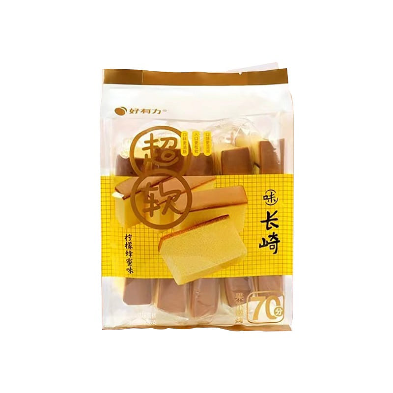 Hao You Li Super Soft Lemon Honey Flavored Nagasaki Cake 225g 4 packs 225 그램