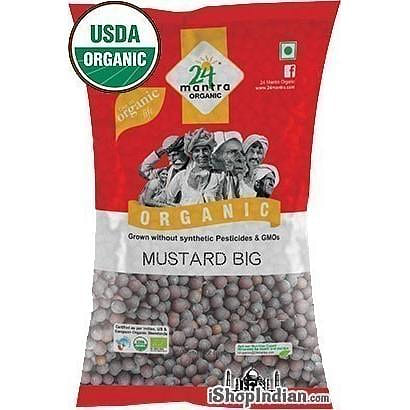 24 Mantra Organic Mustard Seeds (Big), 7 oz bag 7 oz