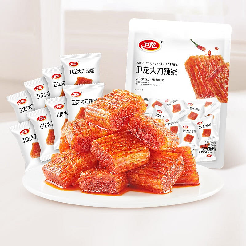Spicy Gluten Strips (Classic Big Knife Style) 200 กรัม