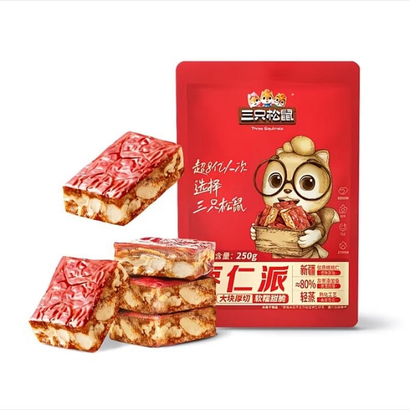 Three Squirrels Jujube Seed Pie 250g*1 Bag 250 g