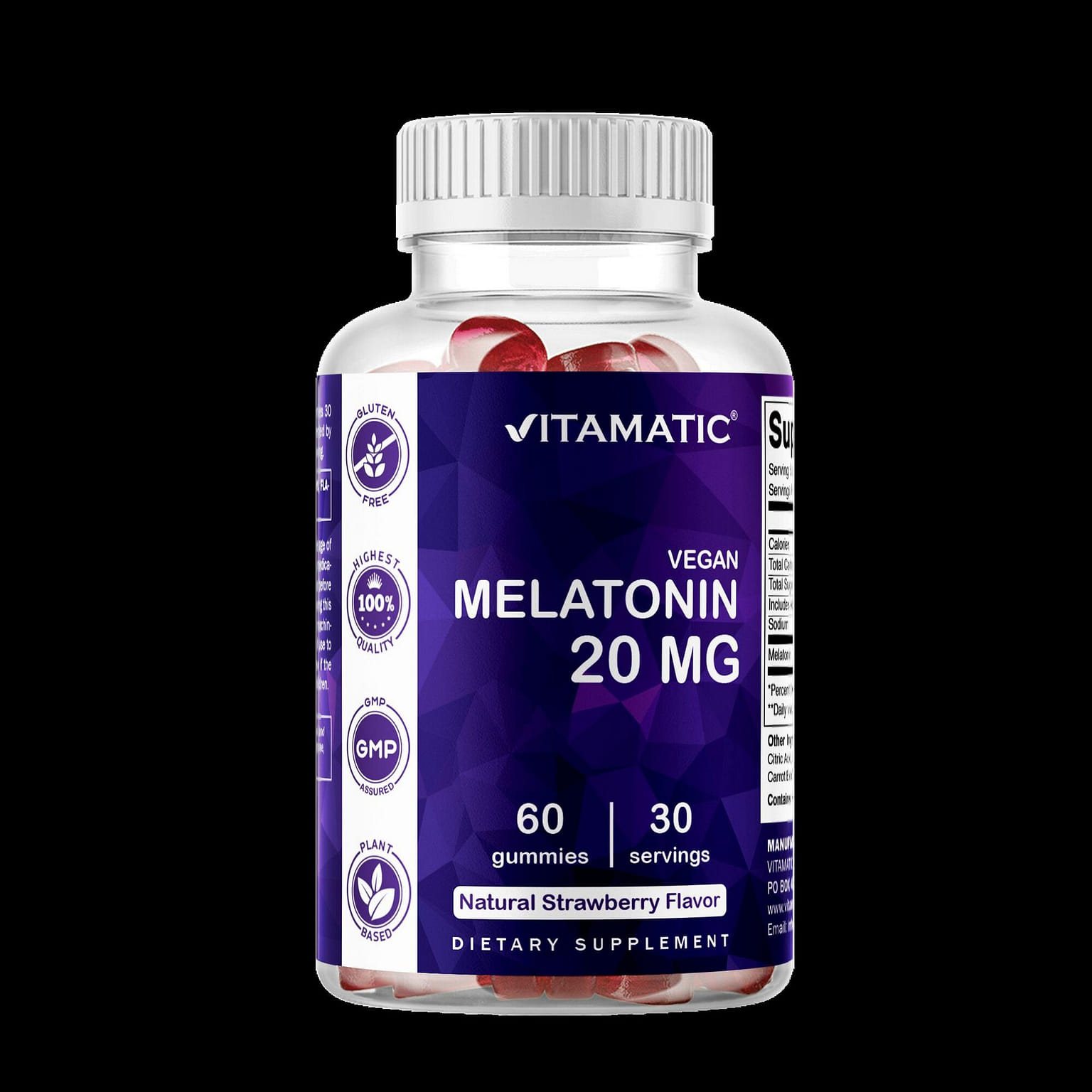 Melatonin 20mg - 60 Vegan Gummies 1 개
