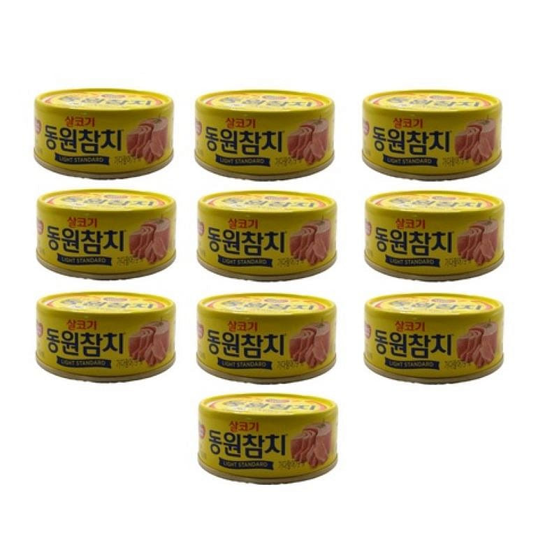 동원 살코기 라이트스탠다드 참치통조림, (250g, 10개) 1 케이스