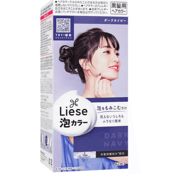Kao Prettia Bubble Hair Dye in the color Dark Navy 1 개입