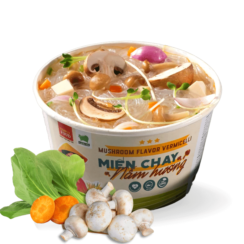 Simply Food Mushroom Vermicelli Glass Instant Noodle Bowl 1 count 1 개