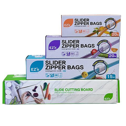 Slide Cutting Board & Slider Zipper Bags Set 1 개