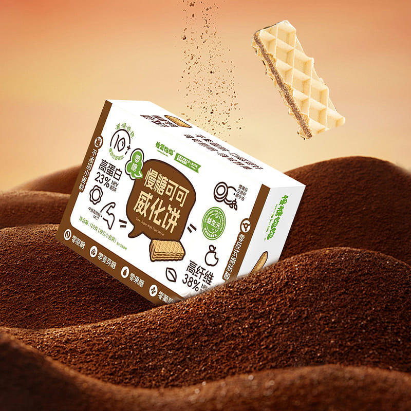 慢棠飽飽可可威化餅乾亞麻籽120g*1盒 - Weee!