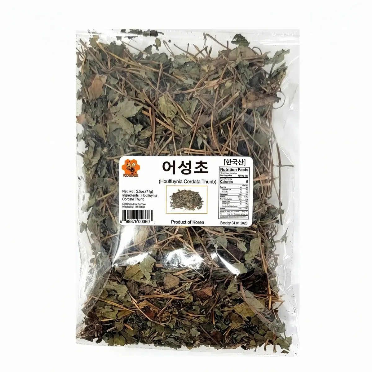 KOSBEE 프리미엄 한국산 건조 어성초 70g 1 개