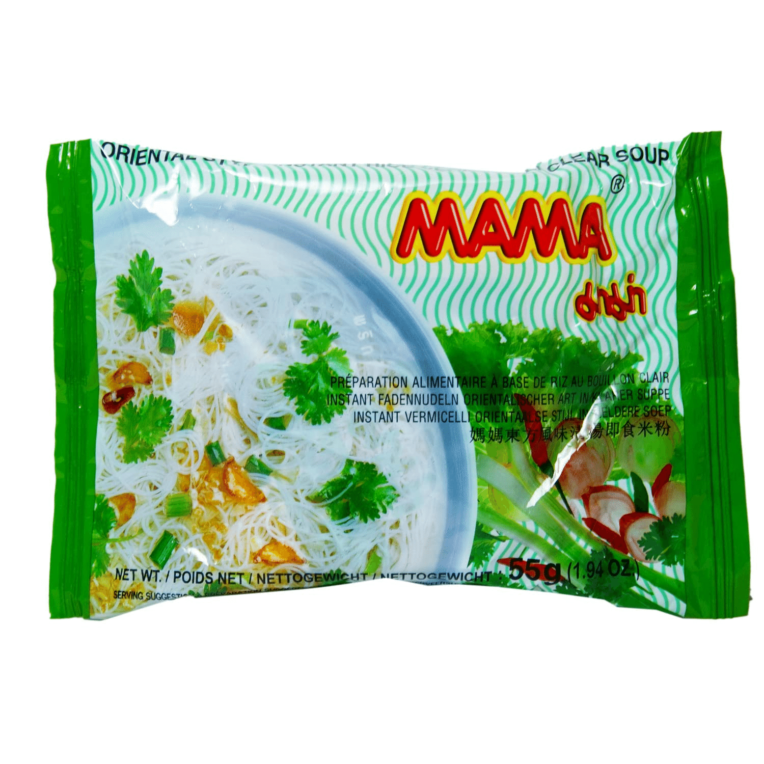MAMA Gluten Free Vegetarian Rice Vermicelli Clear Soup 1 count 1 개