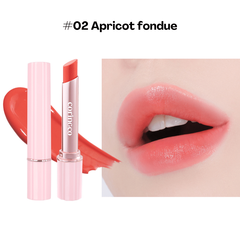 CORINGCO Pink Churros Plumping Glossy Lip Lipstick #02 Apricot Fondue 1 개