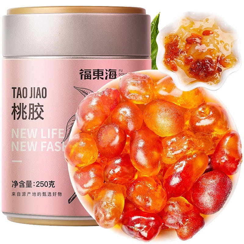 福东海 桃胶干货250g 食用树胶珍珠桃胶鲜炖滋补 1 罐