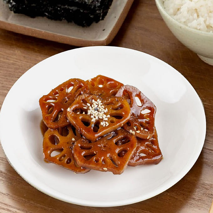 JEJU Green tea Seasoned Lotus 300 グラム