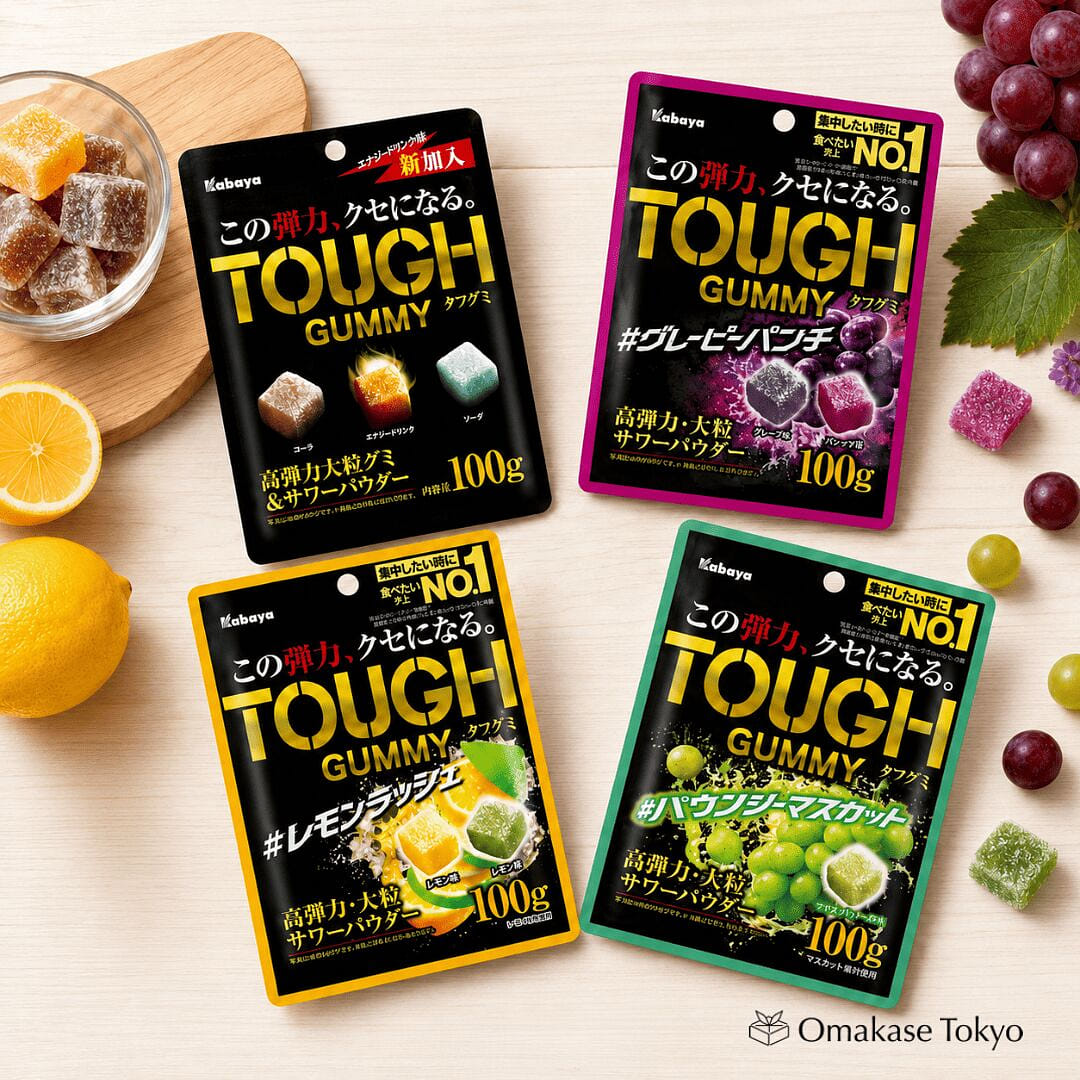 Kabaya Tough Gummy Assorted 4 Pack set 100 그램
