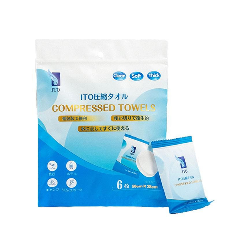 ITO Compressed Towels 6 Sheets 1 each