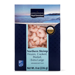 Royal Greenland Cooked Northern Cold Water Shrimp, Extra Large 8 oz