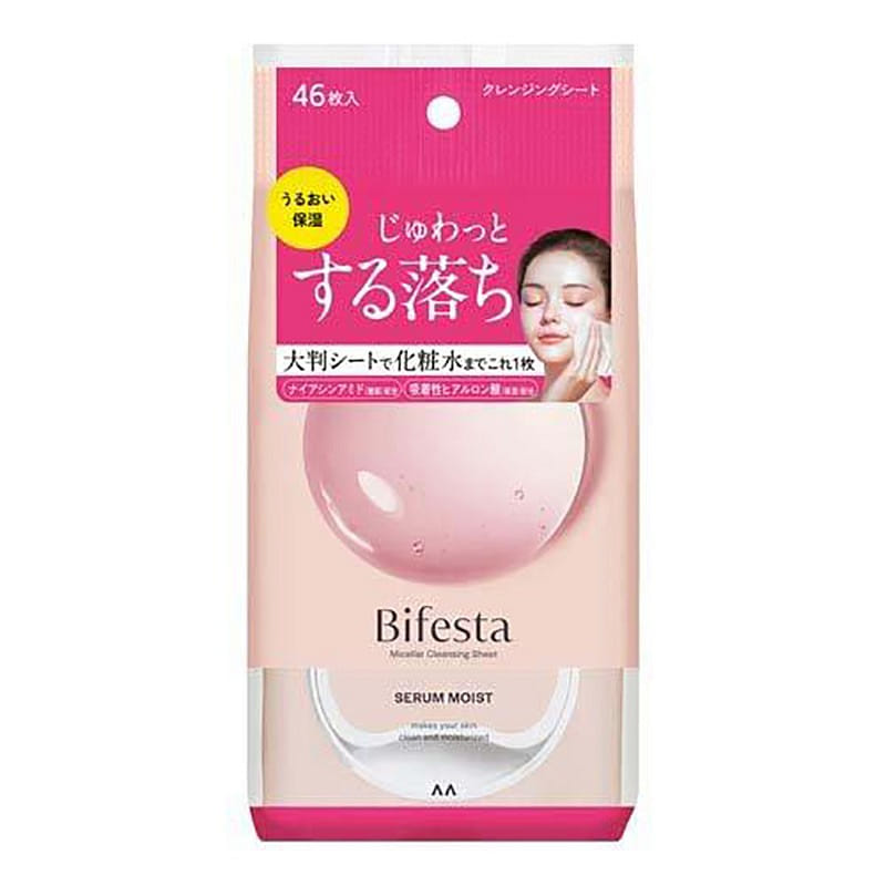MANDOM Bifesta Makeup Remover Wipes 46pcs Pink 1 unidade