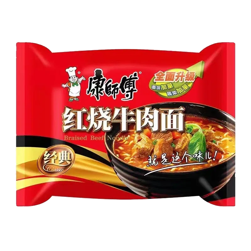Kangshifu Instant Noodles Braised Beef Noodles 104g Instant Instant Instant Instant Instant Noodles 104 그램