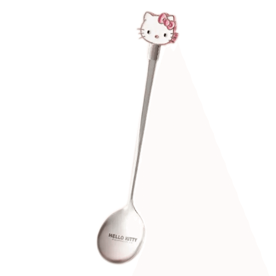 【中国直邮】SANRIO 三丽鸥不锈钢勺子-凯蒂猫 加厚可爱高颜值家用|*预计到达时间3-4周 1 份