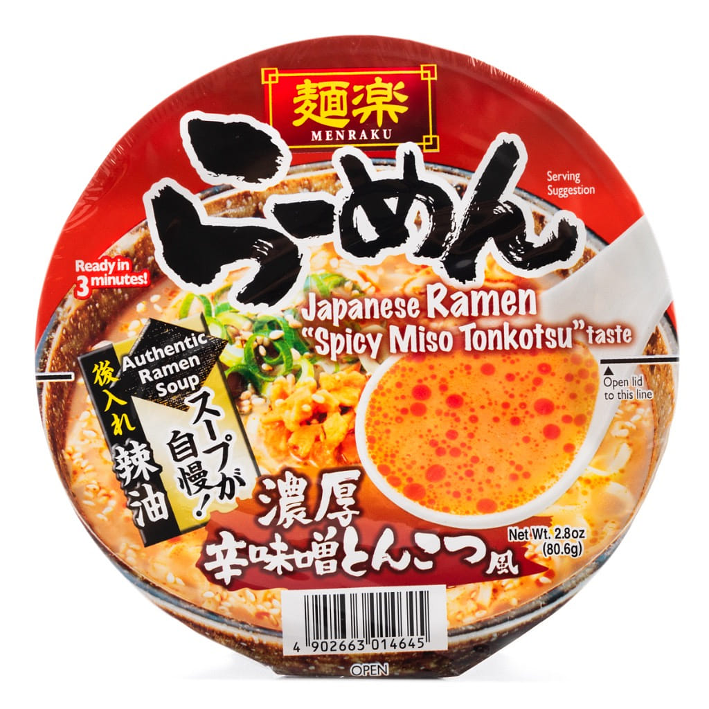 Mì Ramen Nhật Bản Menraku, Vị Súp Miso Cay 2.8 oz