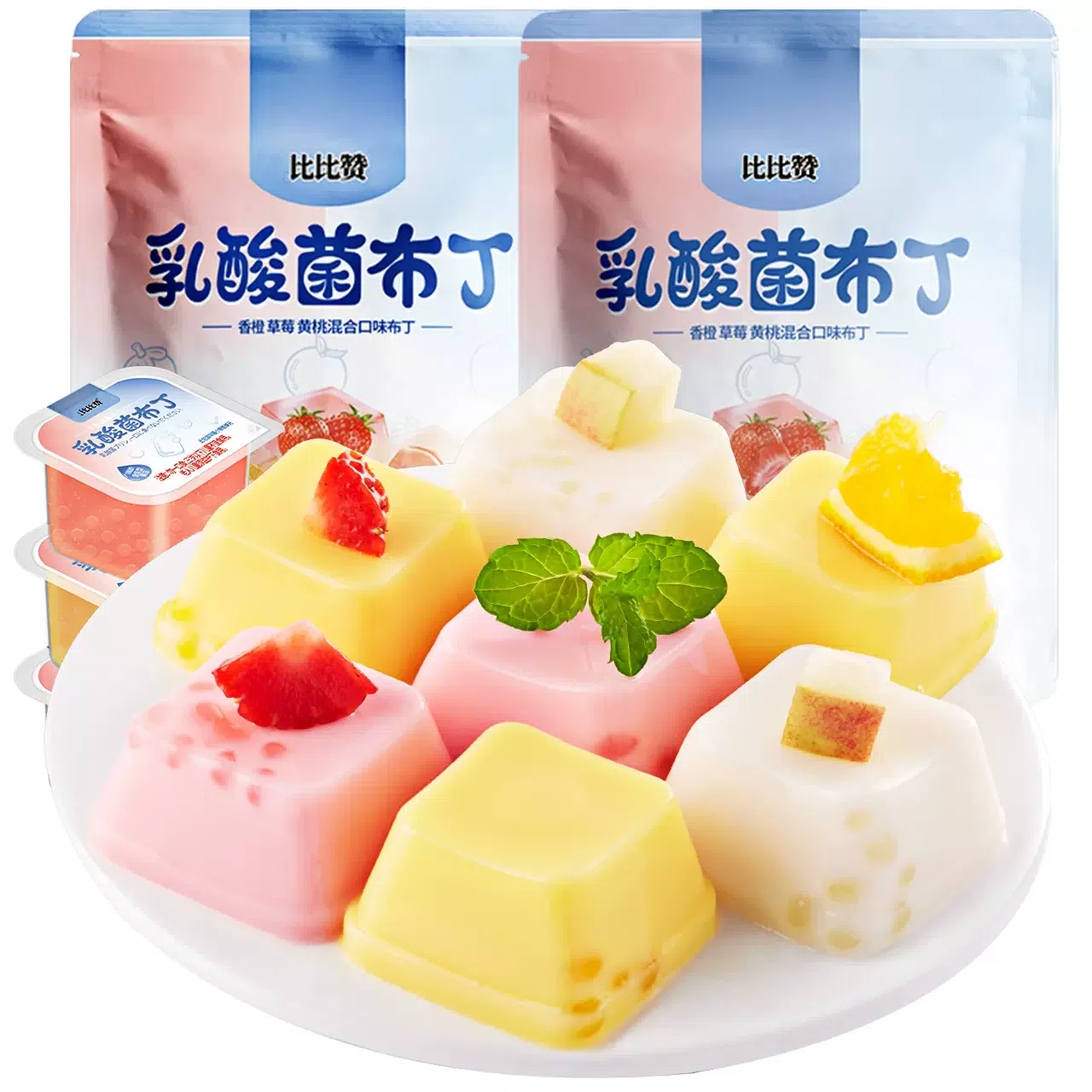 Bibizan lactic acid bacteria pudding jelly [16 mixed flavors in total] 1 bag 400 g