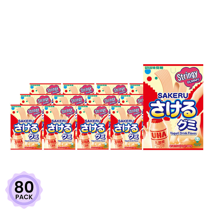 Get UHA Saker String Chewing Candy Yogurt Flavor 1.16 oz*80 pack