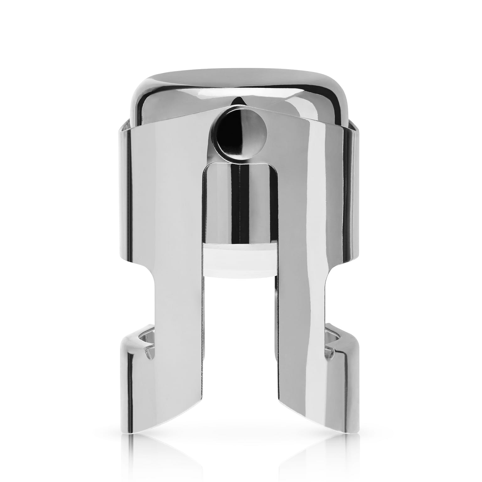True Fizz: Chrome Champagne Stopper, Sparkline Wine Keeper, Champagne Sealer, Prosecco stopper, Champagne Lovers Gifts, Set of 1, Silver 1 개