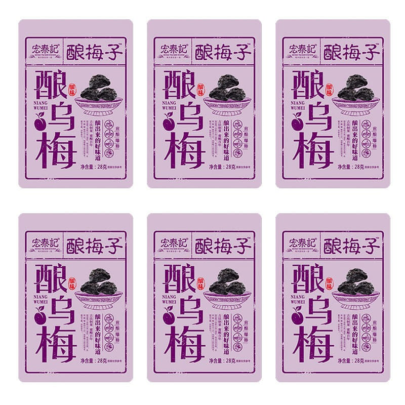 6 bags Hongtai Ji stuffed plum pouch 132 g