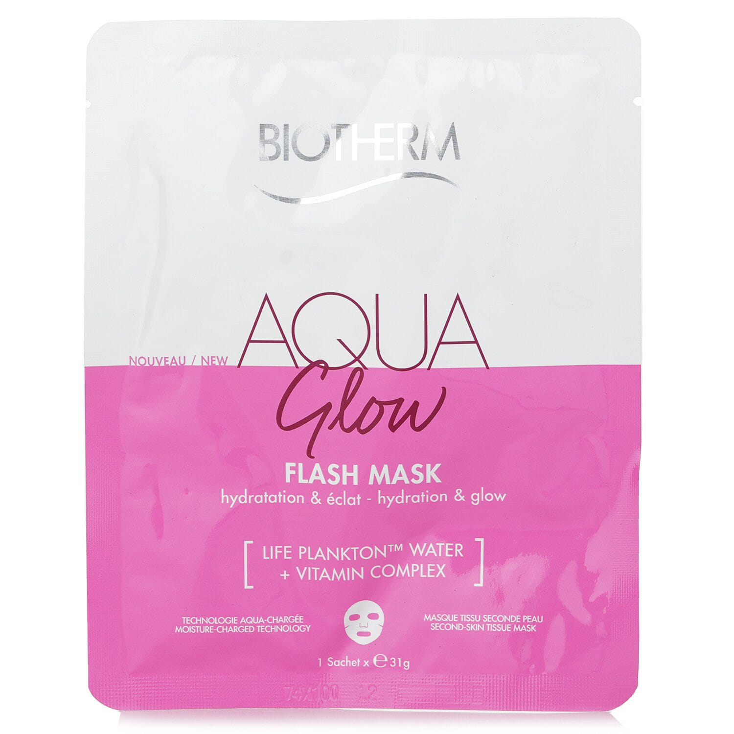 Biotherm Aqua Glow Flash Mask 1sachet 1 each