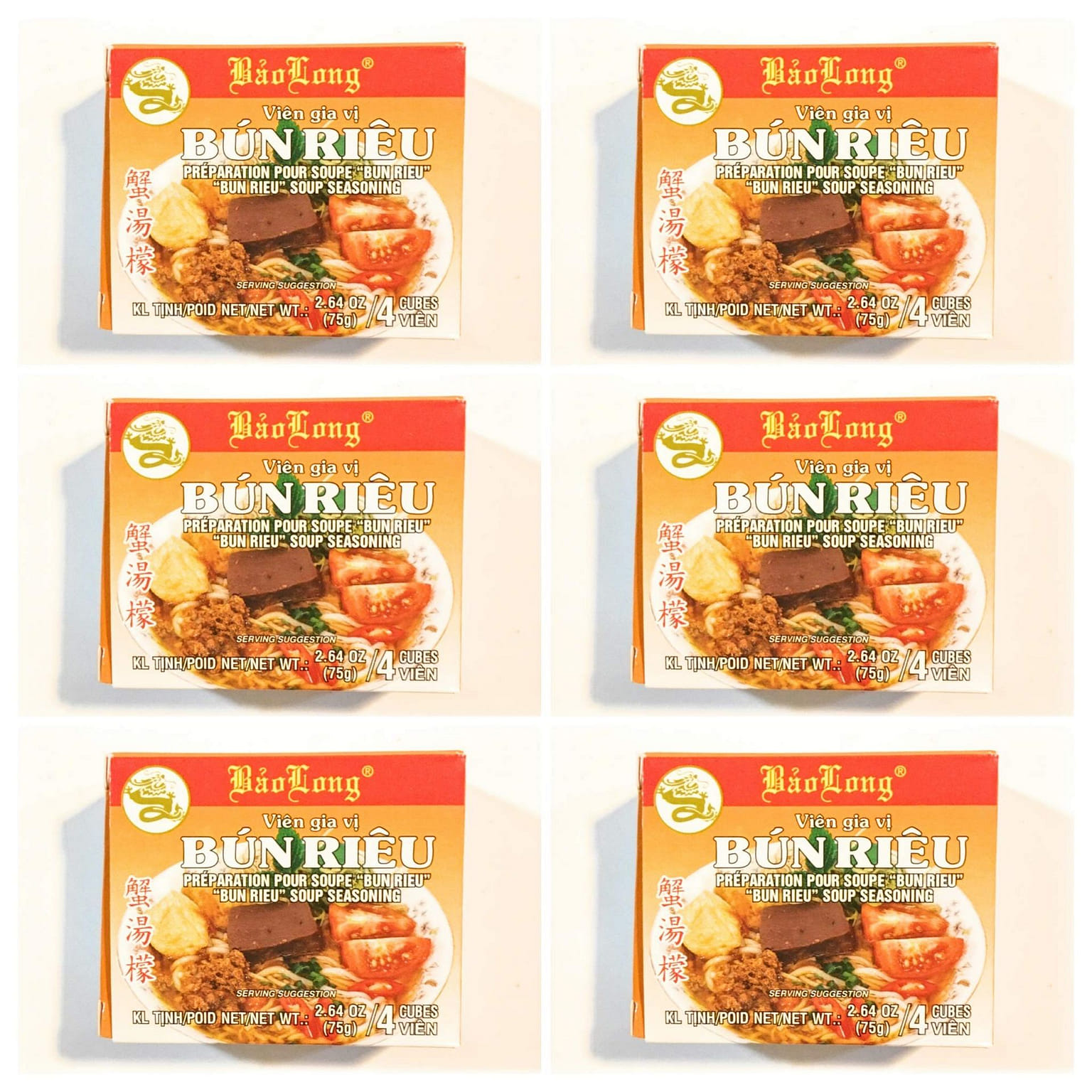 GIA VỊ RIÊU CUA BẢO LONG ( PACK OF 6) 75 g