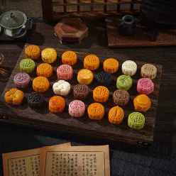 Low-sweet, flow-heart mooncake *1 box 540 g