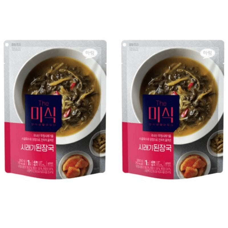 [한국 직배송] 더 미식 시래기 된장국 350g, 2개 700 그램