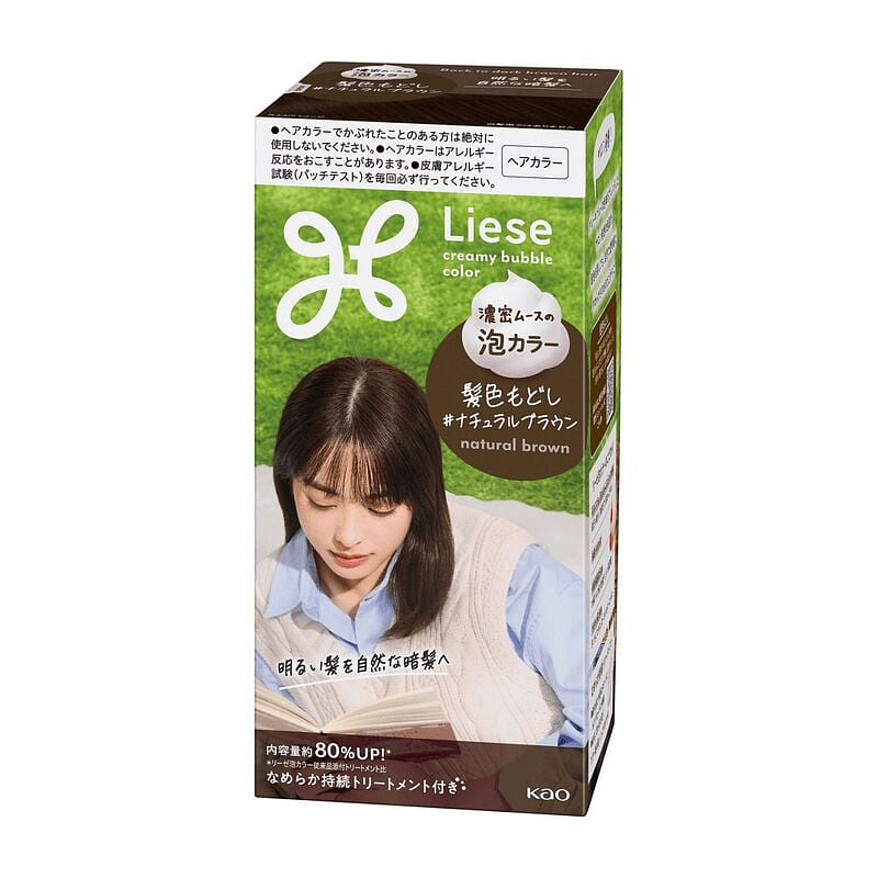 카오 리제 프리티아 버블 염색약 내추럴 브라운 115mL 115 밀리리터
