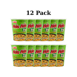 Acecook Hao Hao Vegetarian Flavour Cup Noodles pack of 12 1 each