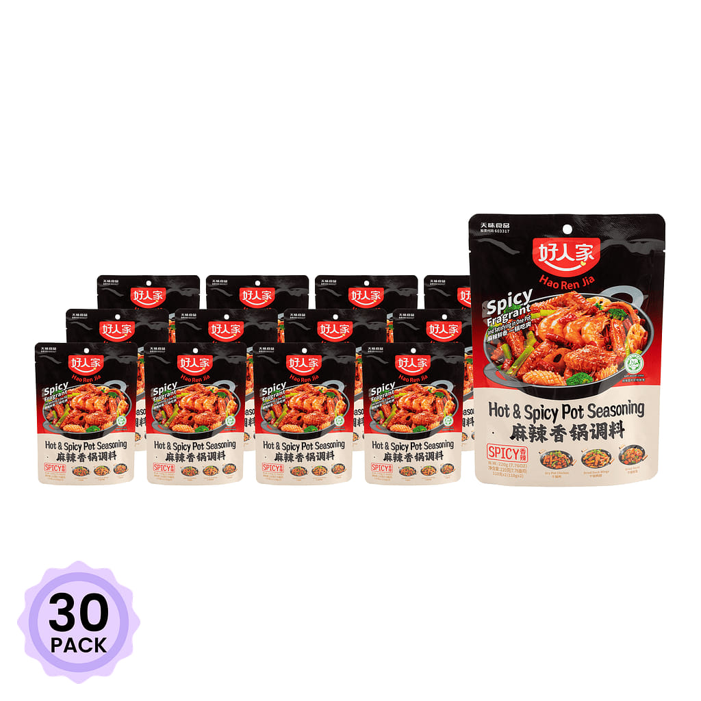 Hao Ren Jia Hot and Spicy Seasoning Paste 220 g*30 pack