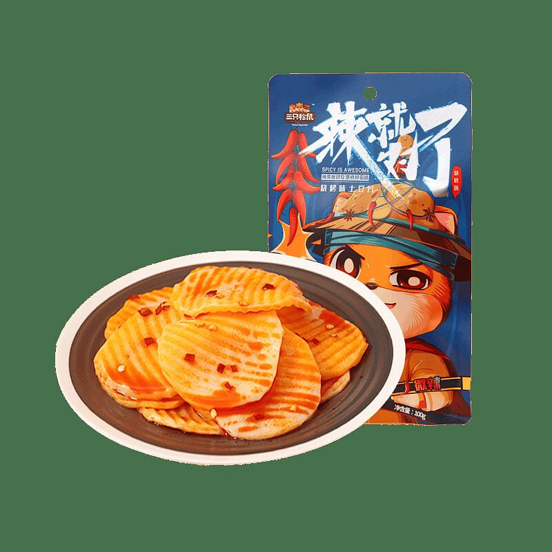 Three Squirrels Barbecue Flavor Potato Chips 200g 200 g