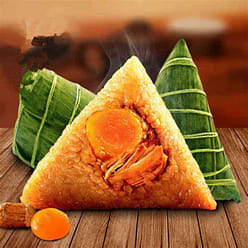Z4 Salted egg yolk pork belly zongzi 4 count