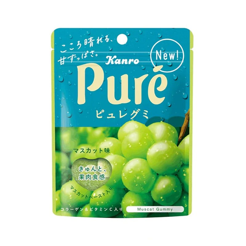 KANRO Green Grape Flavour Soft Candy 56g 1 개