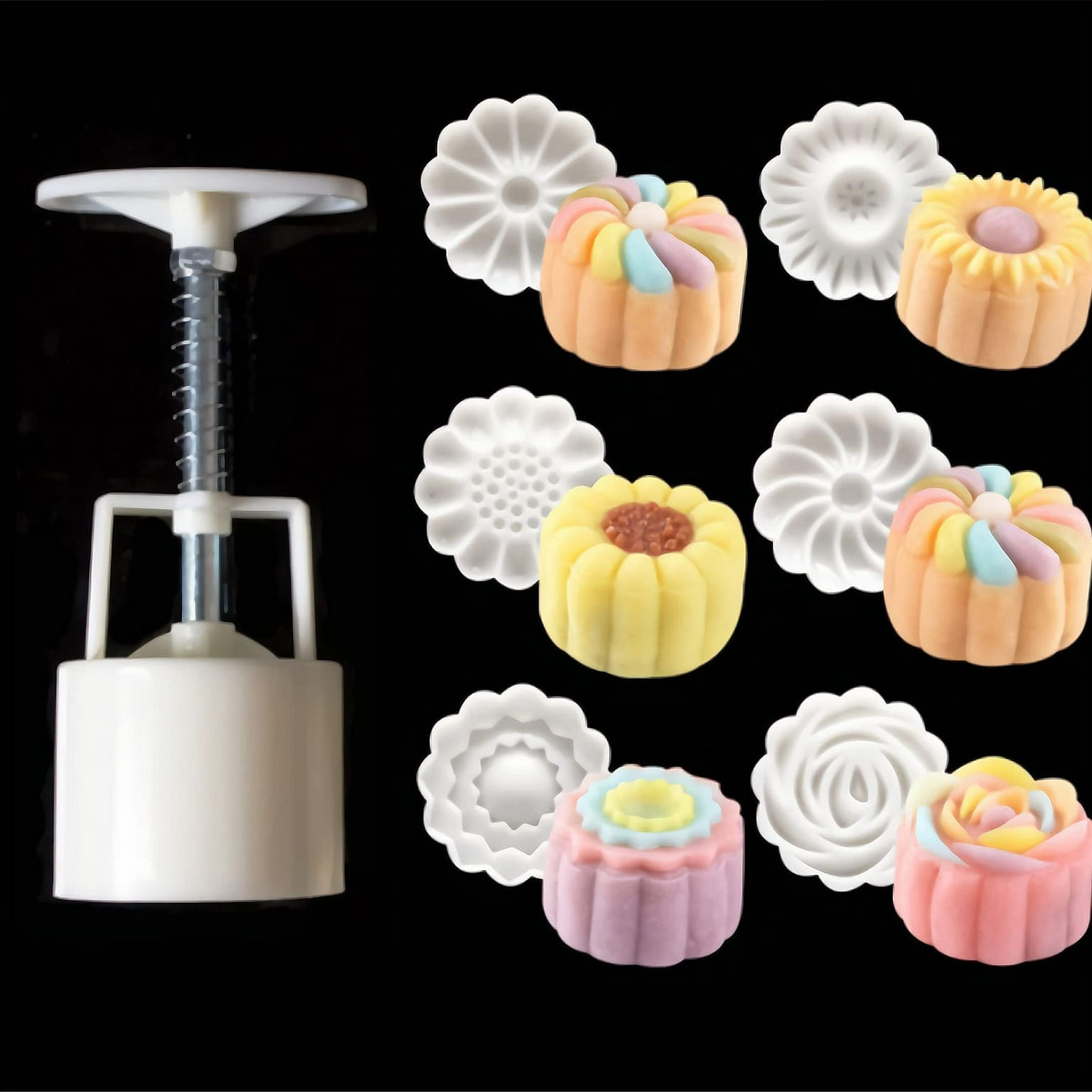 Mid-Autumn Festival DIY Hand-Pressure Moon Cake Mould, 50g Moon Cake Mold Set 50 그램