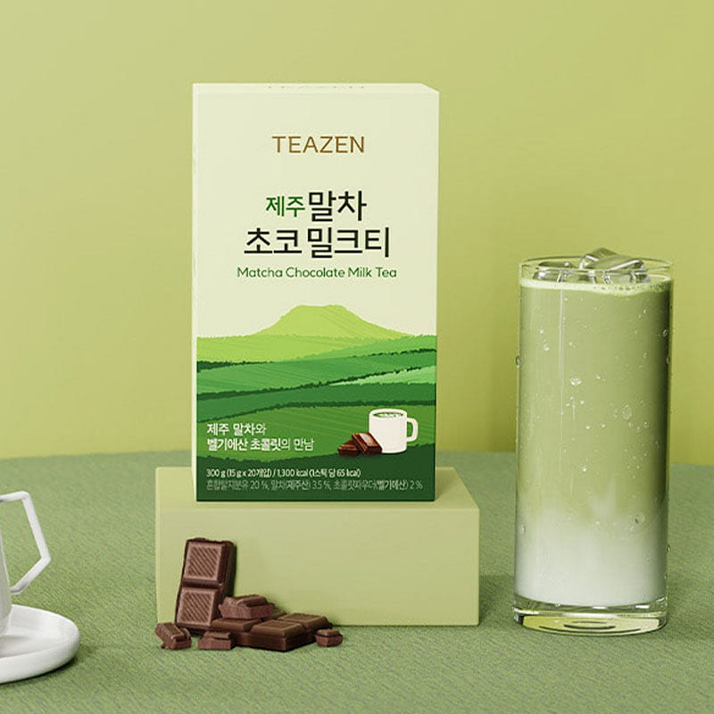 【韩国直邮】TEAZEN特色奶茶康普茶抹茶巧克力味 1 盒