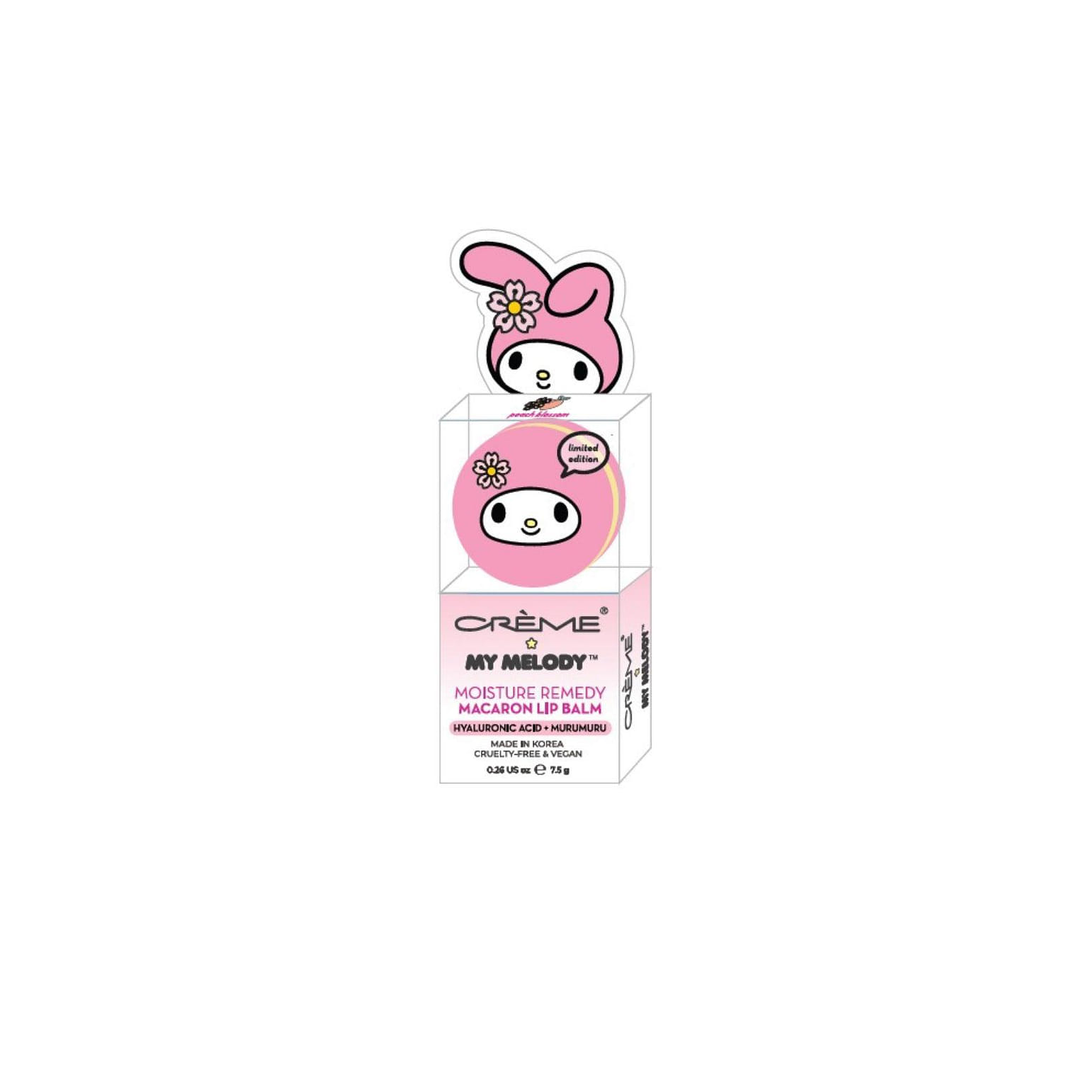 THE CREME SHOP Macaron Lip Balm - My Melody Peach Blossom 1 ส่วน