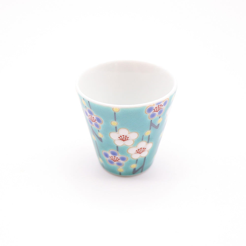 Kutani Ware Handmade Cup (Plum, 2.16"x 2.08") Made in Japan 1 phần