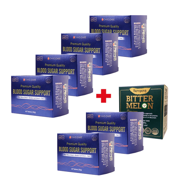 ValuePak 6 Boxes of DangCare Blood Glucose Support+ Free of Box Bitter Melon Tea 1 กล่อง