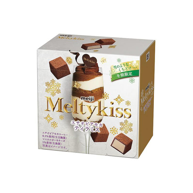 日本直邮】日本明治MEIJI 冬季限定雪吻MELTYKISS 特级提拉米苏牛奶