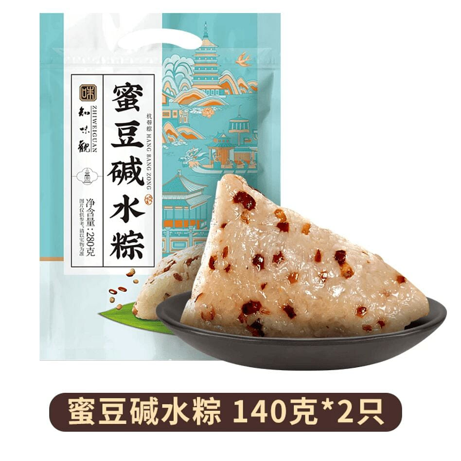 Zhiweiguan Sweet Bean Alkaline Zongzi 140g*2 1 each