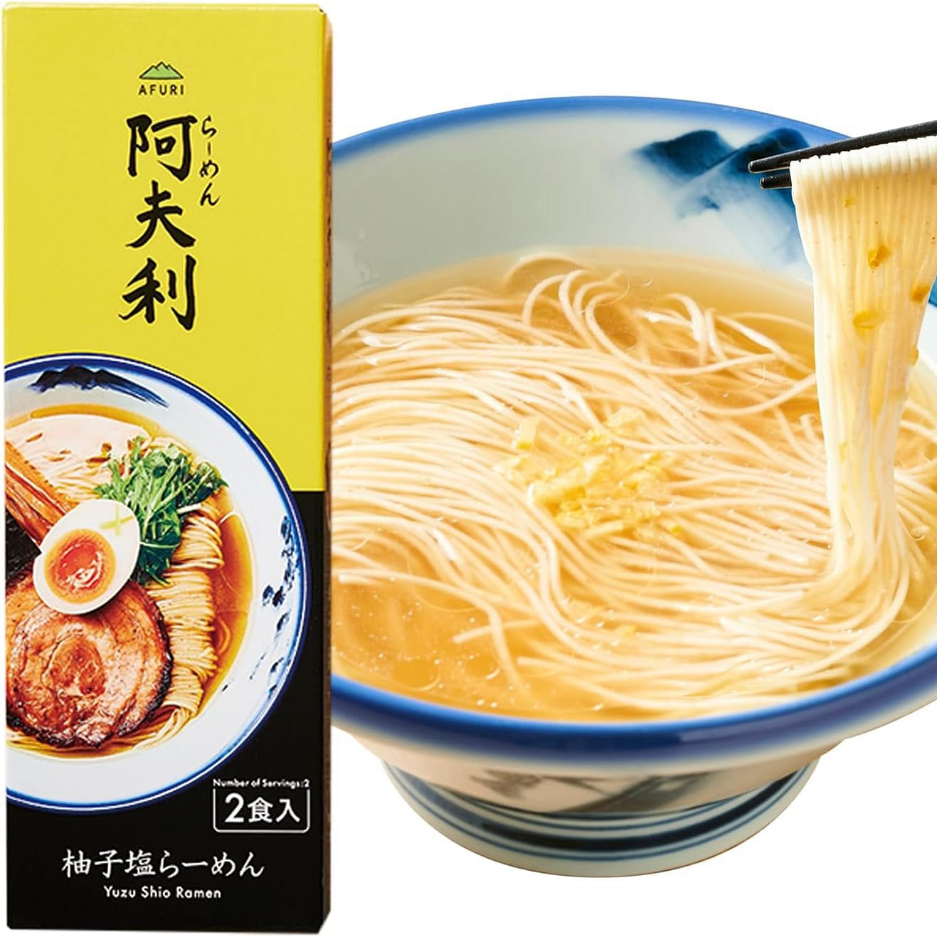 AFURI Ramen Noodles Yuzu Salt Citrus Peel 290g 1 ส่วน