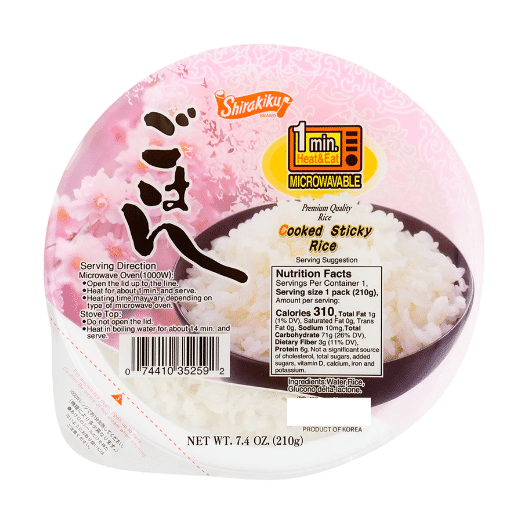 Shirakiku 微波白米饭 210g 1 份