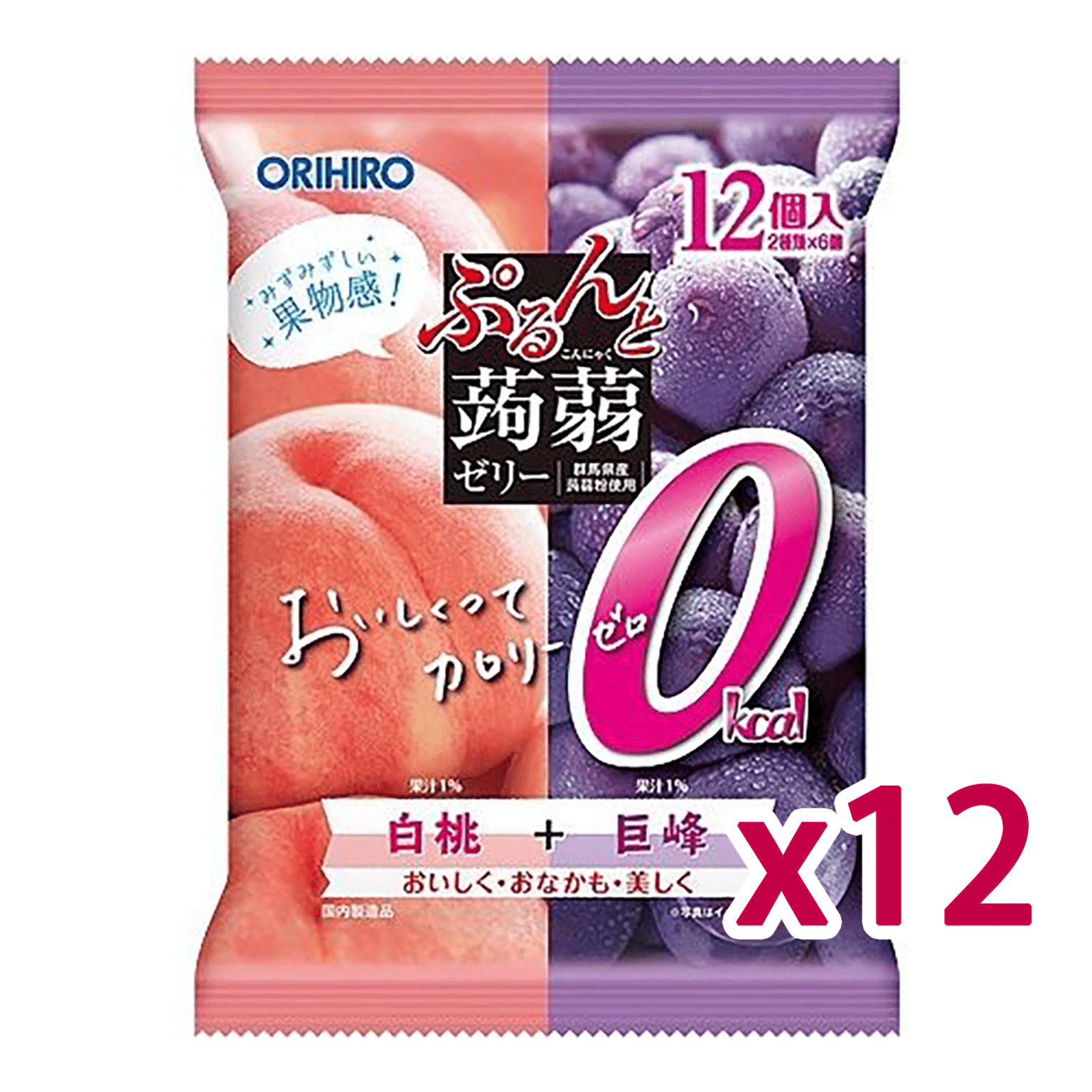ORIHIRO Konjac Jelly (Peach & Kyoho Grape) CASE 12 개입